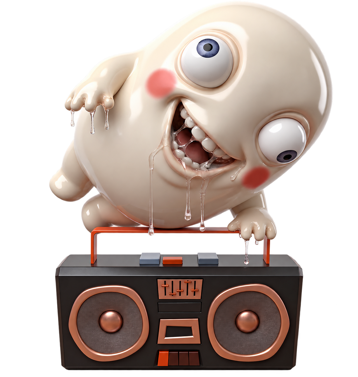 Derp dancing on a boombox