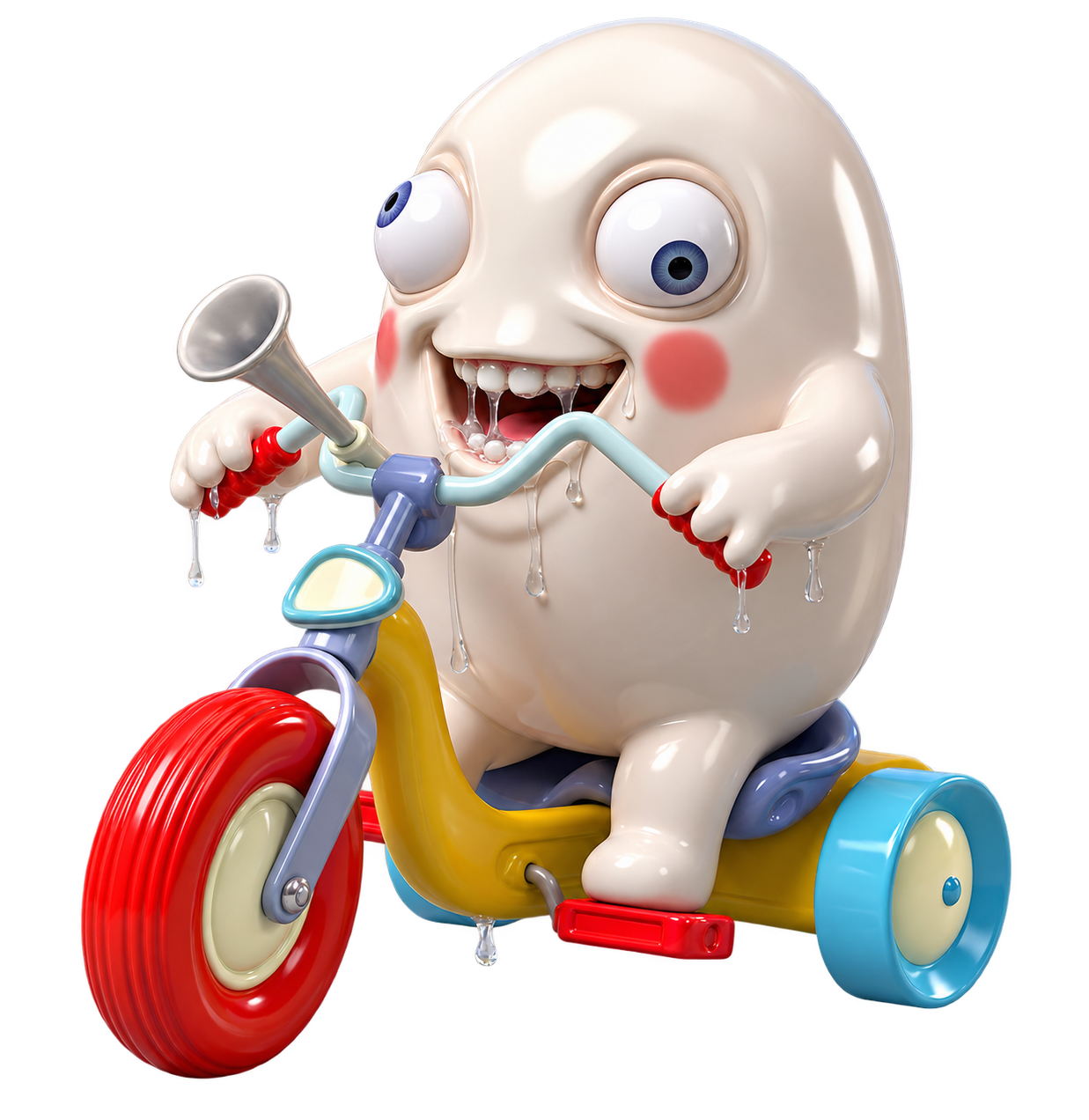 Derp riding a tricycle